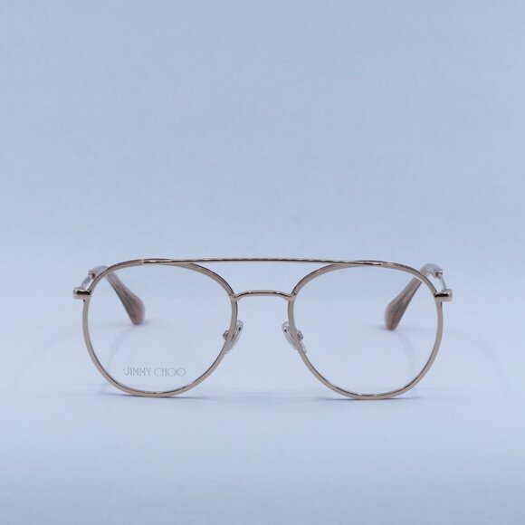 Jimmy Choo JC230 0EYR 00 Eyeglasses Gold Pink 51mm Round Frame